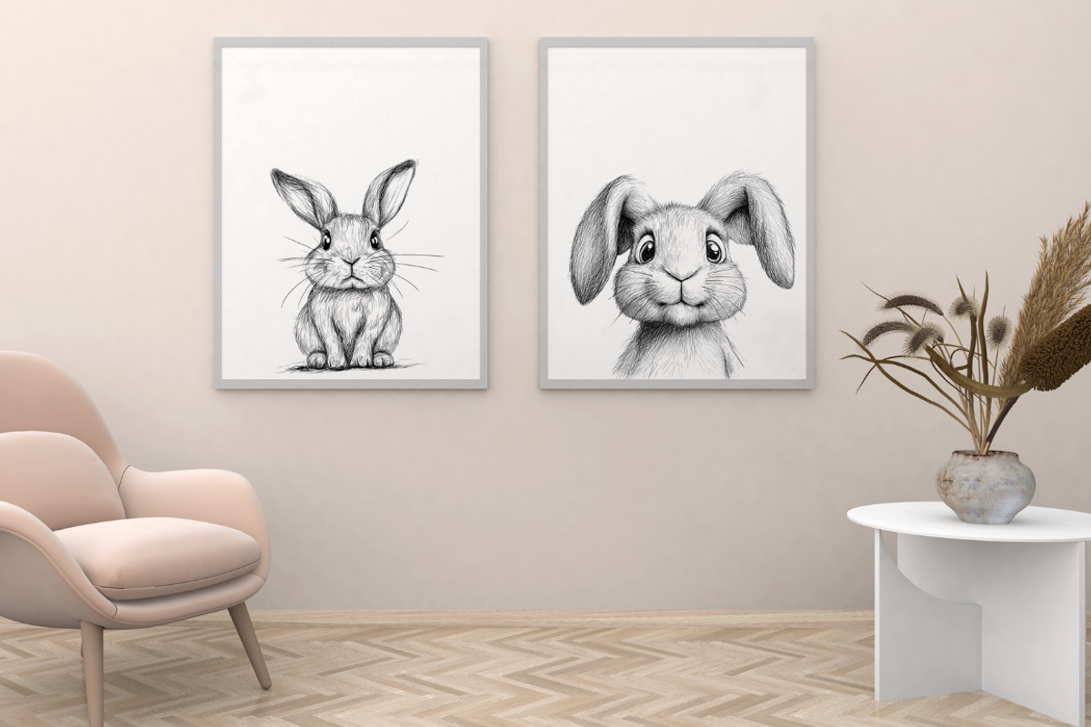 Farm Animals Pencil Sketches, an Animal Illustration by PrintHaven Designs (Photo 9 of 10)