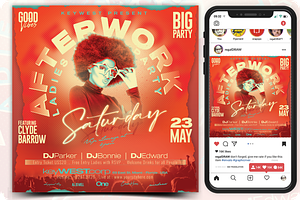 Club Party Flyer Template, a Flyer Template by regalDRAW