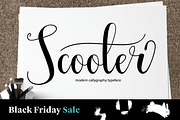 Scooter (Black Friday Sale), a Script Font by Deniz86 (Thumbnail 1 of 10)