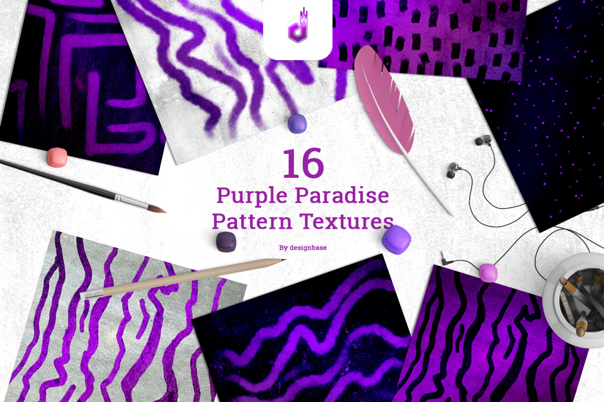 Purple Paradise Pattern Textures, a Pattern Graphic by Designbase (Photo 1 of 4)