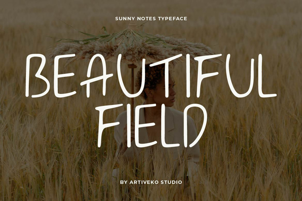 Sunny Notes Handwritten Font, a Handwritten Font by Artiveko (Photo 4 of 8)