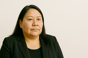 Indigenous woman in black outfit aga, a Photo by Dvoevnore photos