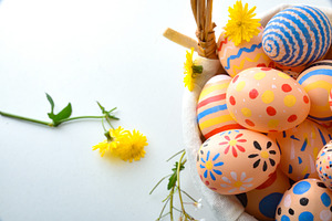 Top View of Decorated Easter Eggs, a Holiday Photo by Davizro's Market