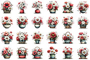 Spring Flower Basket Clipart, an Illustration by Sublimation Artist (Thumbnail 2 of 7)