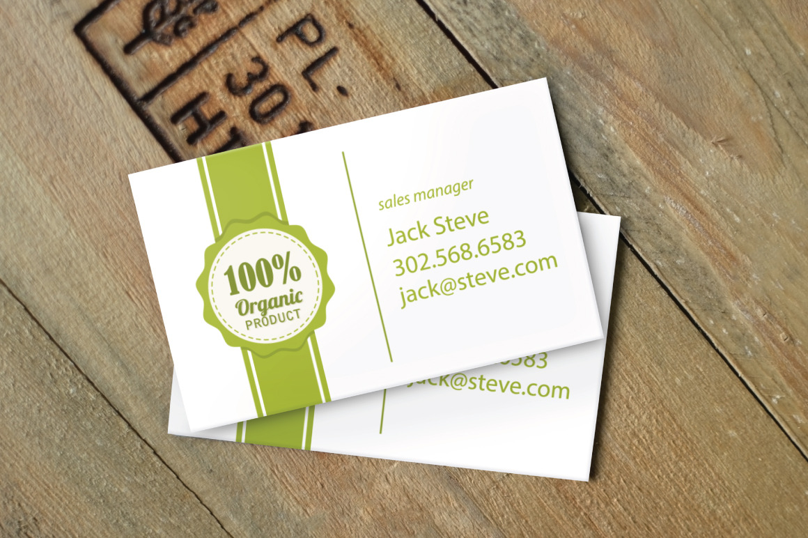Bio business card mockup, a Print Template by Vitek Graphic