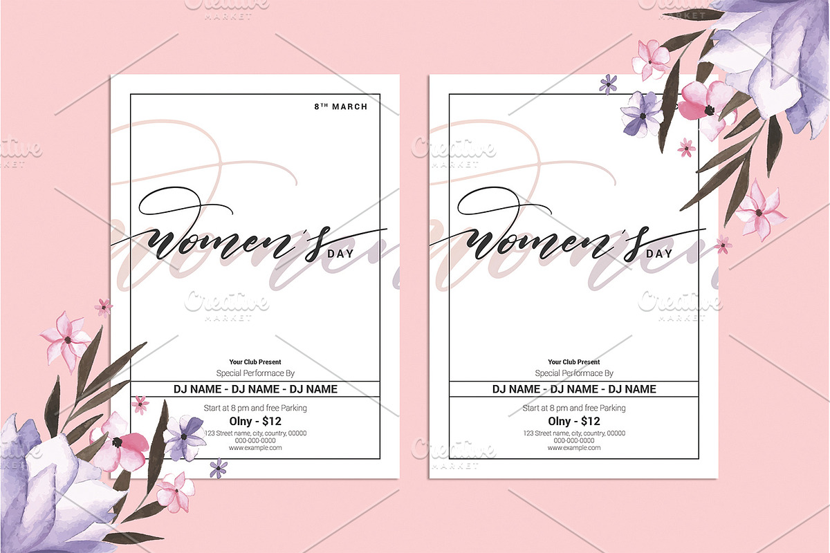 Women's Day Invitation Flyer -V03, a Flyer Template by retrographix (Photo 2 of 2)
