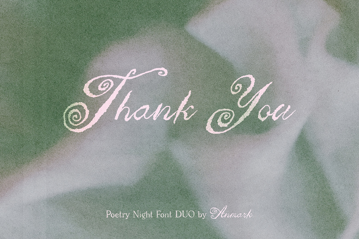 Poetry Night Vintage Font Duo, a Script Font by AnMark (Photo 13 of 13)