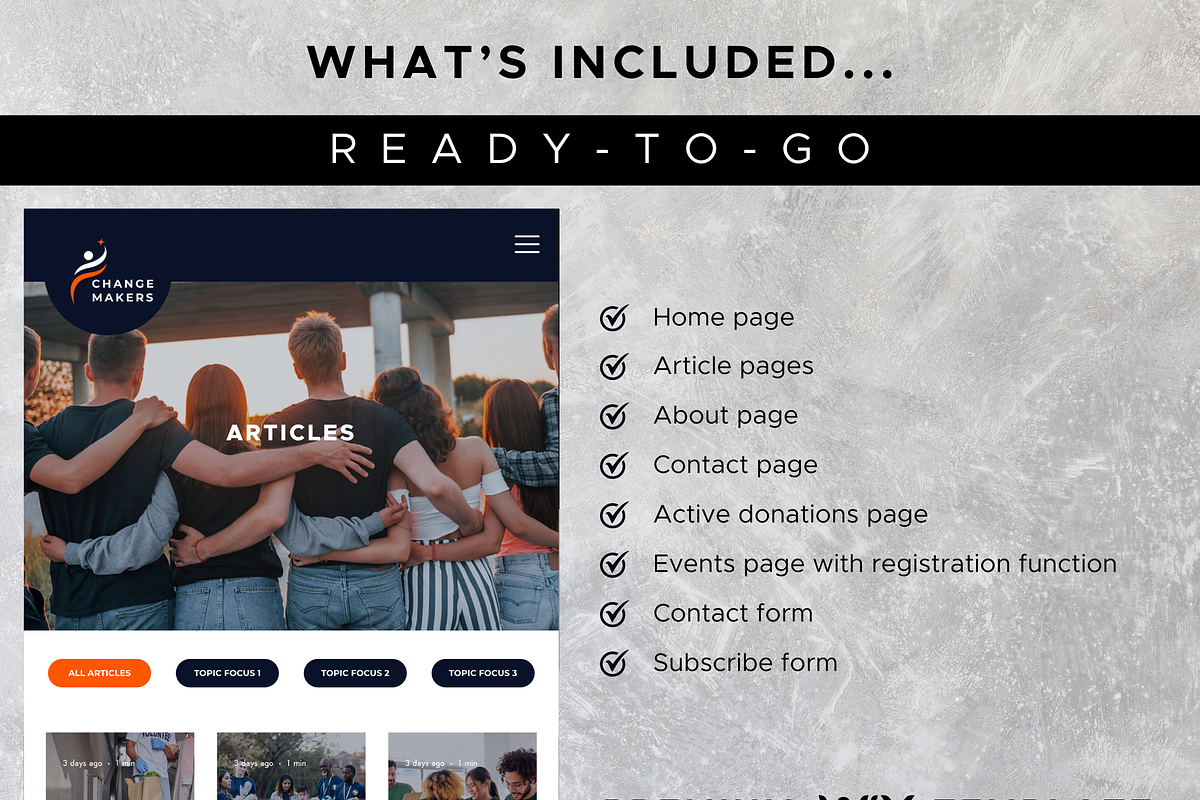 Premium Wix Template NGO / Charity, a Wix Template by bitemarketing (Photo 5 of 8)