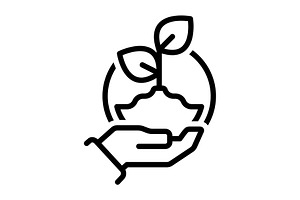 Sustainability black icon, an Outline Icon by Creative priyanka