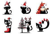 funny Christmas cat clipart, an Illustration by CreationArt (Thumbnail 4 of 5)