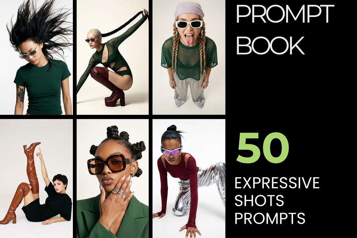 50 Expressive Shots Photo Prompts, a Person Photo by Selenique Studio (Photo 1 of 6)