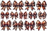 Watercolor Football Bow Clipart, a Graphic by CitraGraphics (Thumbnail 6 of 6)