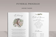 Funeral/ Memorial Program Card FP007, a Flyer Template by Draca Design Co (Thumbnail 3 of 3)