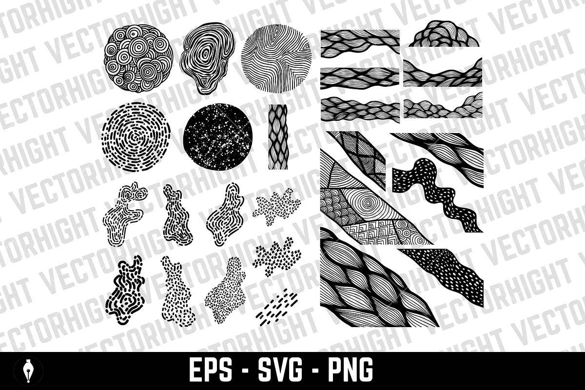Set of tribal hand drawn elements., an Object Graphic by Vectorhight