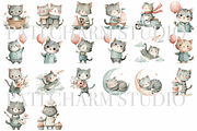 20 Sweet Cat Clipart, an Animal Illustration by Pati Charm Studio (Thumbnail 2 of 8)