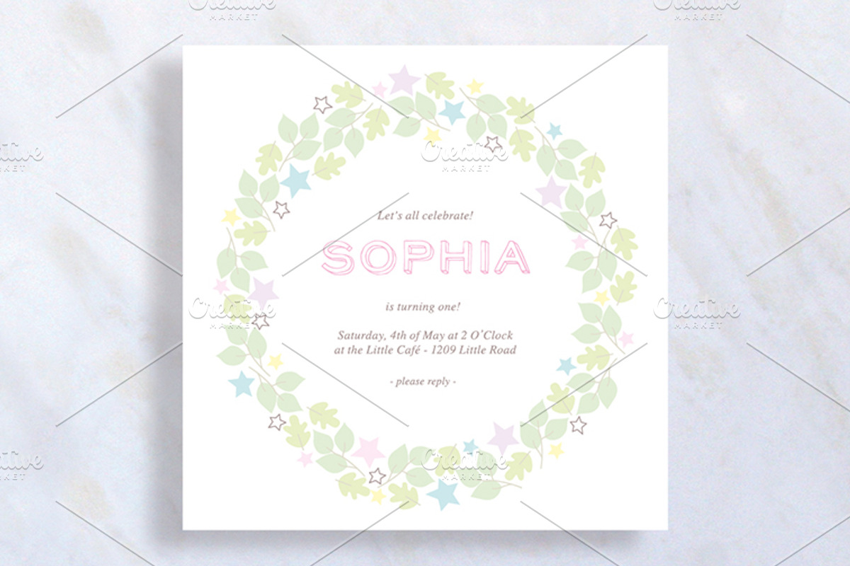 Cute Childrens Birthday Card, an Invitation Template by stockhype (Photo 1 of 2)