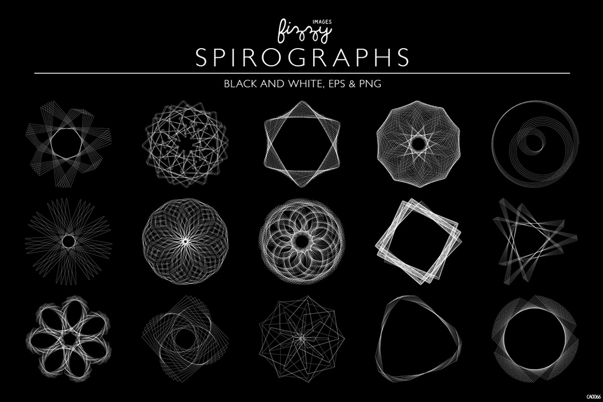 30 Spirographs Vol 2 – Vector & PNGs, a Decorative Illustration by Fizzy Images (Photo 3 of 3)