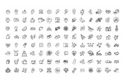 Food Vector Icons. Vegan Icons, an Outline Icon by Tettygreen (Thumbnail 1 of 3)