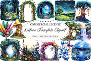 Enchanted Nature Fairytale Clipart, a Seasonal Illustration by designcity5 (Thumbnail 1 of 5)