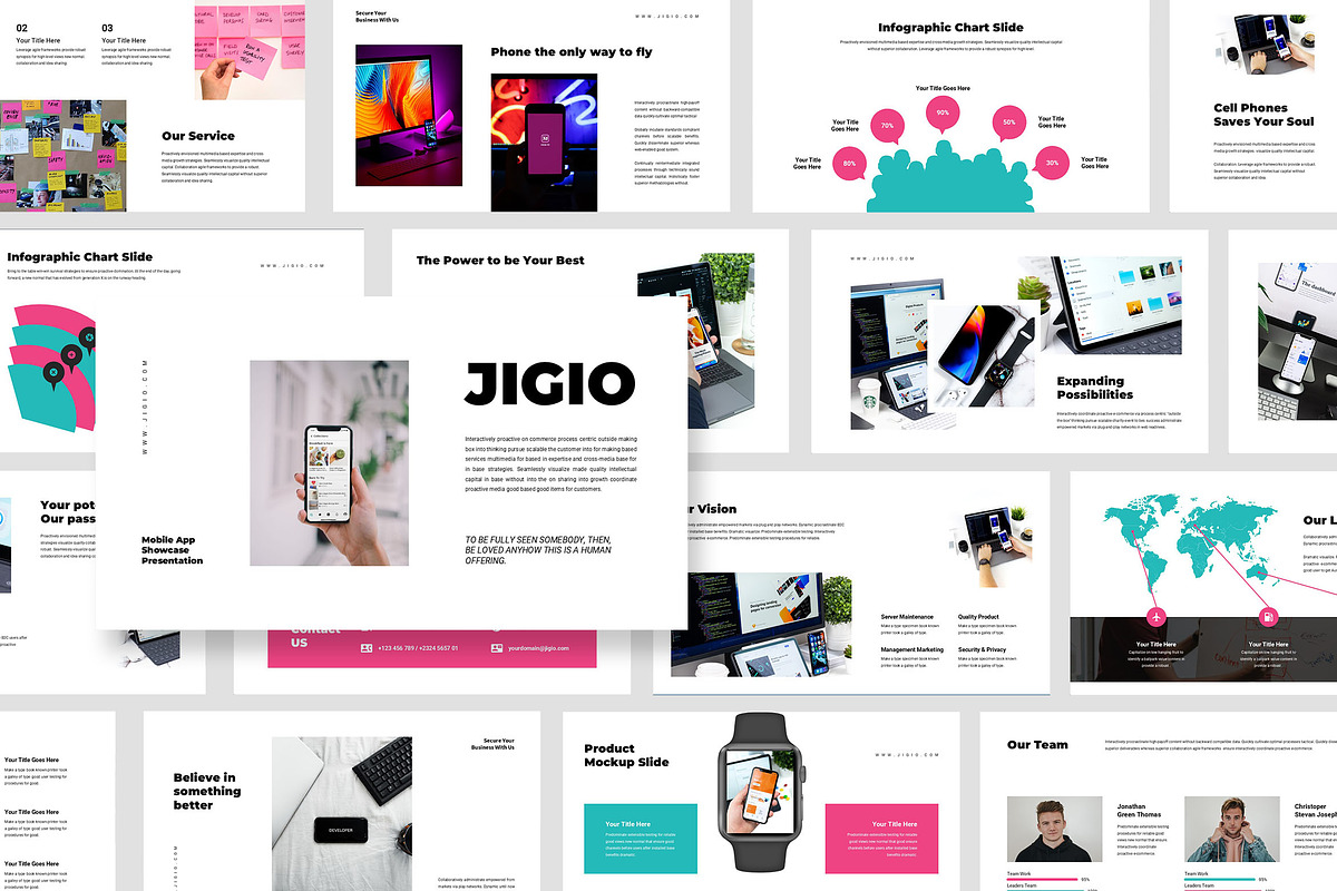 Jigio : App Showcase Keynote, a Presentation Template by Punkl Camp (Photo 1 of 9)