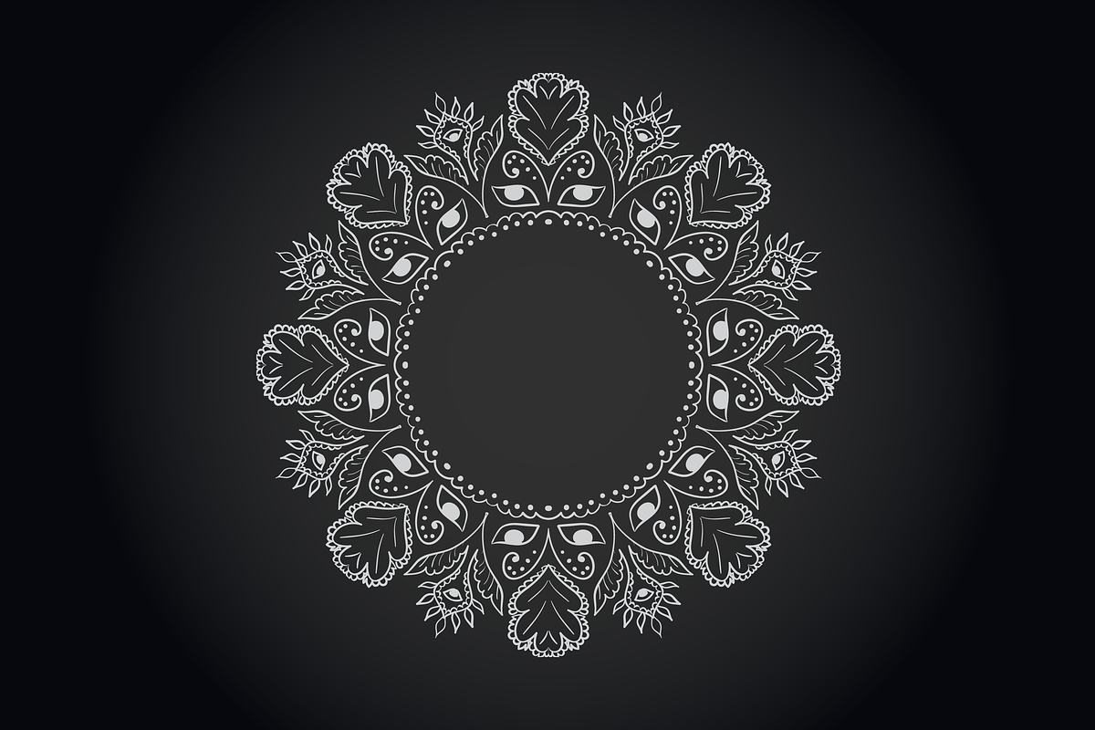 Round vector indian-style frames, a Texture Illustration by CreativeJourney (Photo 4 of 5)