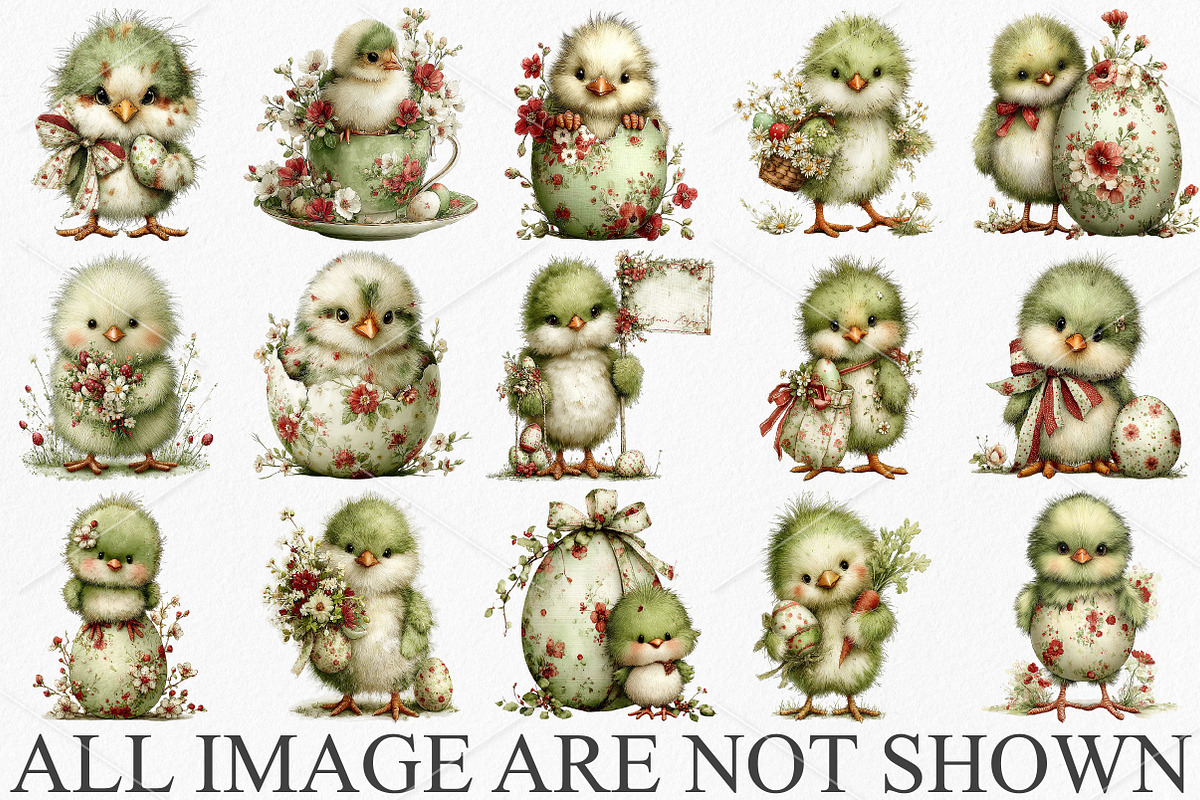 Whimsical Easter Chick Clipart PNG, a Seasonal Illustration by Canvas Craft (Photo 3 of 7)