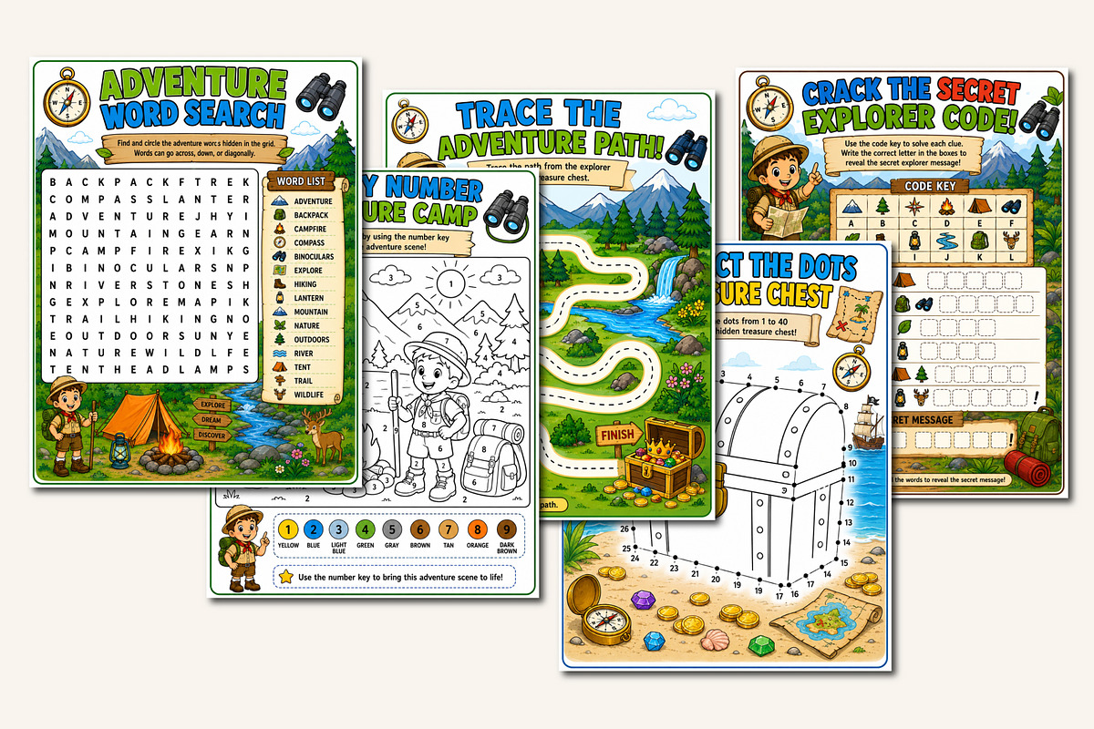 Tiny Explorers Club for kids, a Stationery Template by Designmela01 (Photo 3 of 5)