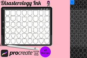 Shields Set 2 Procreate Brush Stamps