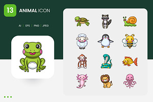Animal Icon Set, a Duotone Icon by shin_std