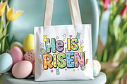 Colorful He Is Risen Easter PNG, an Illustration by CraftArtStudio (Thumbnail 3 of 4)