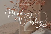 Modern Winsley – Signature Script, a Script Font by Imiftype Studio (Thumbnail 1 of 10)