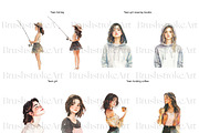 Teen Clipart, Young Woman, Cute Boys, a Person Illustration by BrushstrokeArtGB (Thumbnail 5 of 10)
