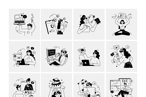 Animated Productivity Illustrations