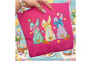 Floral Easter Bunny Patchwork PNG, an Illustration by Designking (Thumbnail 3 of 6)