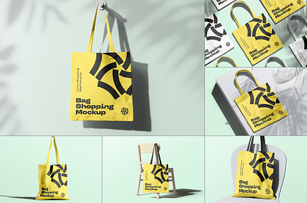 Shopping Bag Mock-up, a Packaging Mockup by BLISS DESIGN