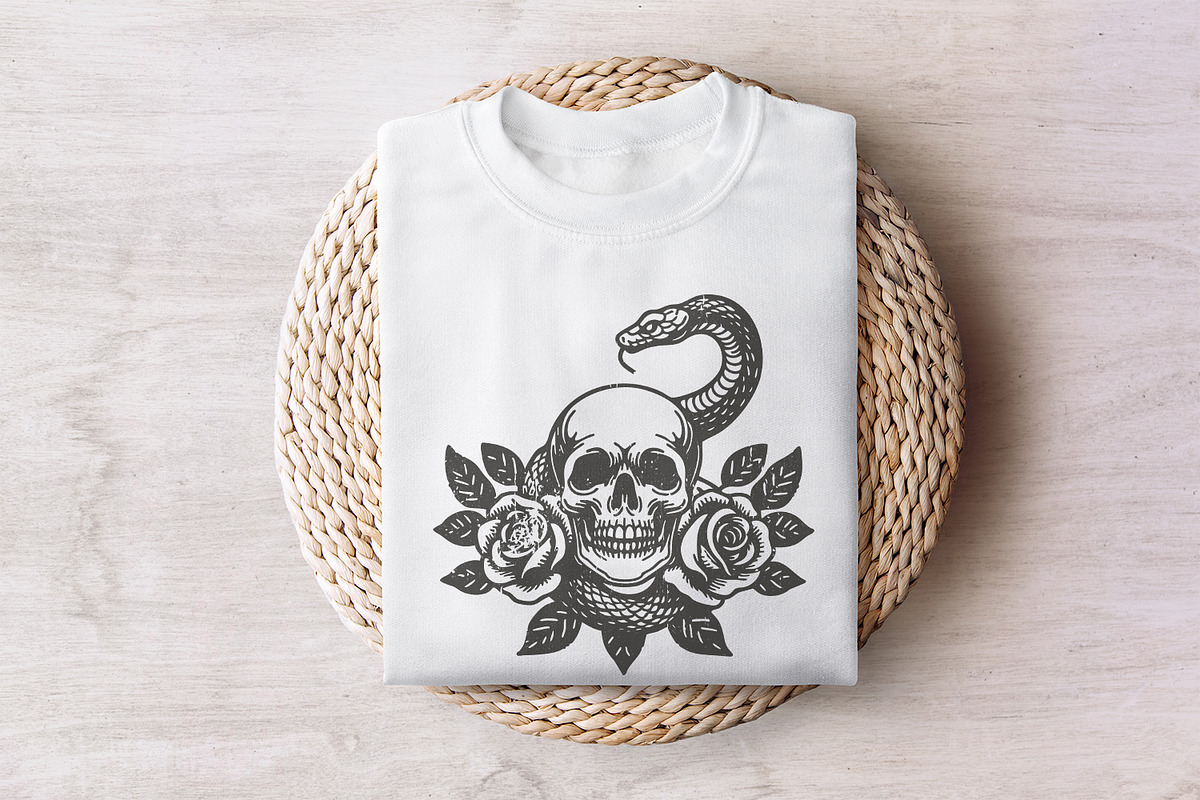 Skull Snake PNG, Floral Skull, an Illustration by SharpMarketplace (Photo 7 of 9)