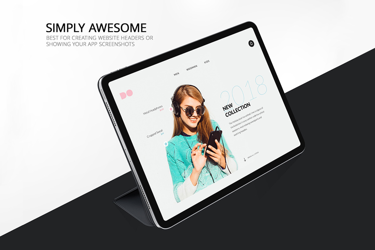 All New iPad Pro Mockups, an iPad Mockup by ydlabs (Photo 2 of 6)