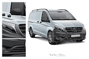 European Light Commercial Van Mockup, a Mockup by Vector Room (Thumbnail 2 of 4)