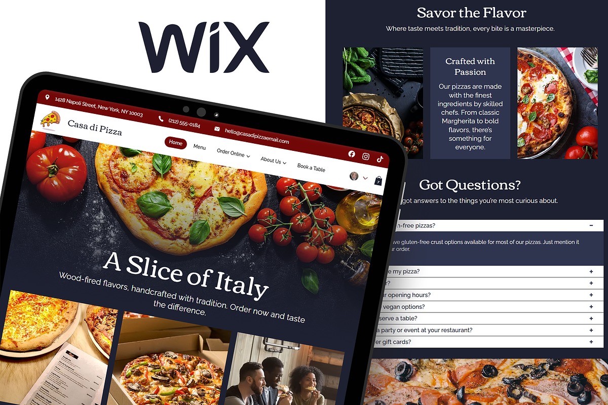 Pizza Order - Wix Studio Website