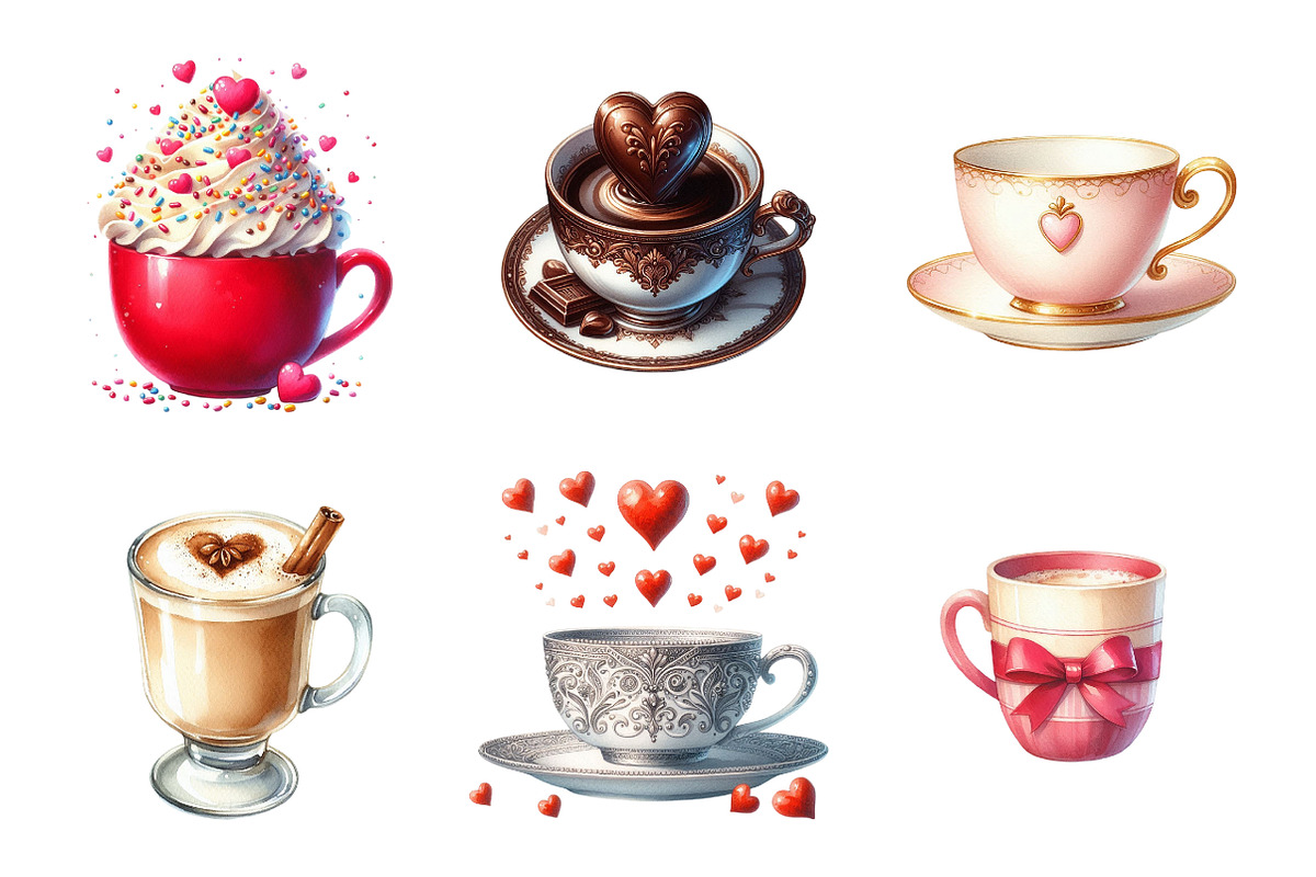 Valentine's Day Coffee Cup, an Illustration by Design Market (Photo 3 of 5)