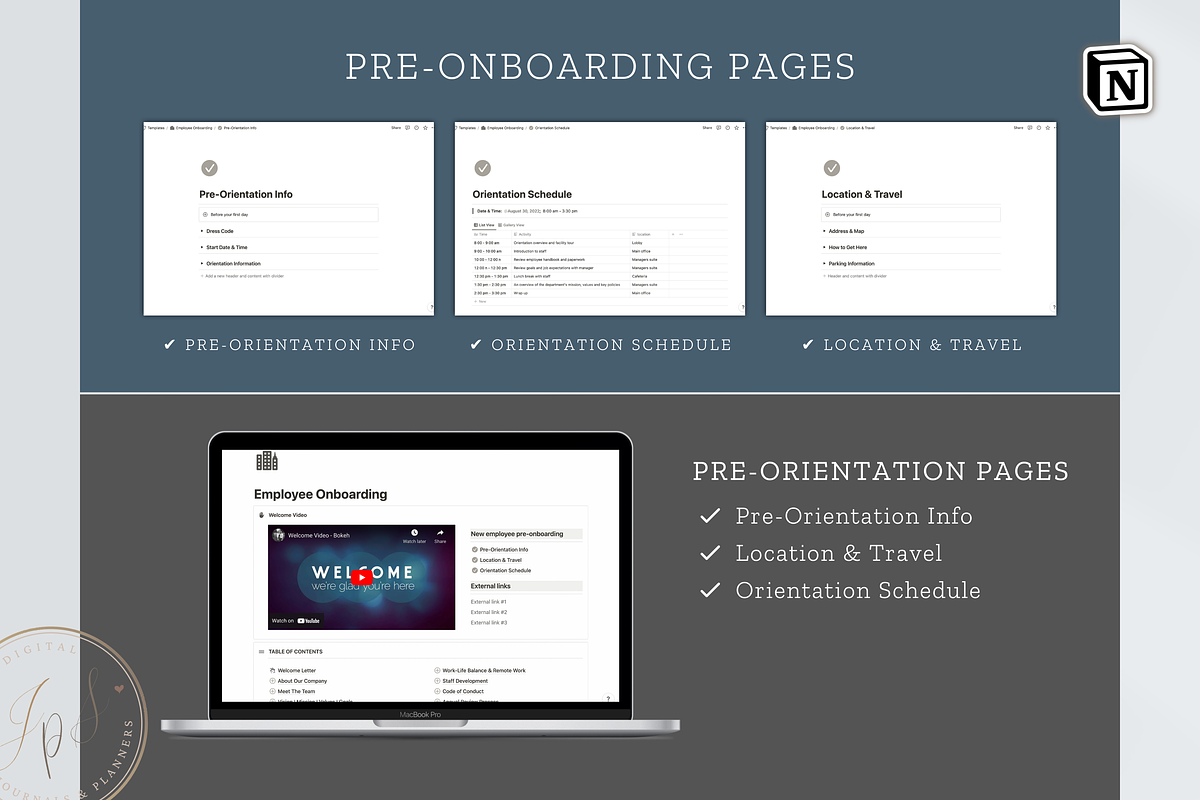 Notion Employee Handbook Template, an App Template by Designs by Darowan (Photo 4 of 10)