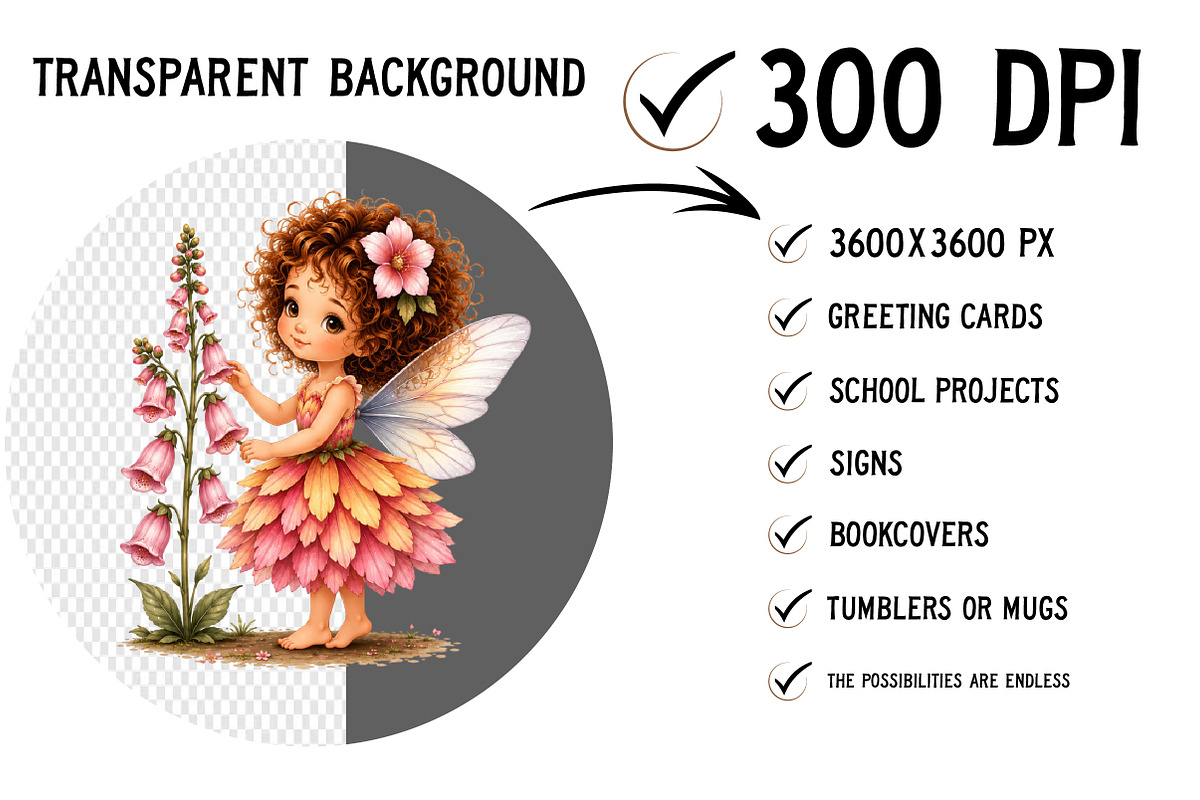 Whimsical Forest Fairy PNG, a Seasonal Illustration by Craft Nest (Photo 2 of 4)