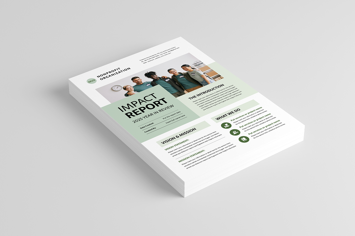 Impact Report | Canva, MS Word, Indd preview 2