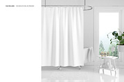 Wave Pleat Shower Curtain Mockup, a Household Mockup by creatsy2 (Thumbnail 2 of 5)