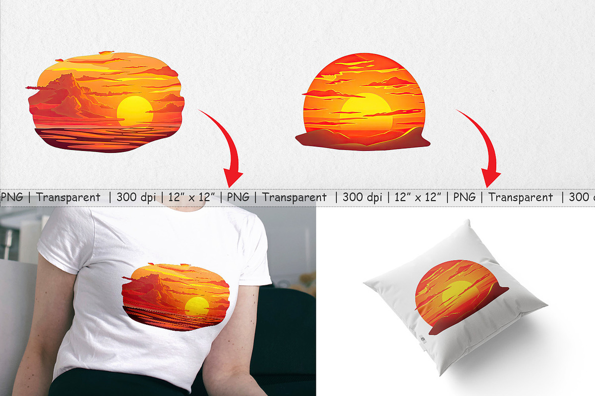 Sunset Clipart, a Graphic by Artnoy (Photo 3 of 5)