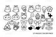 Cute Girly Halloween Drawings, an Illustration by TheClipAtelier (Thumbnail 2 of 3)