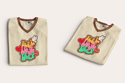 Feel Love Deep Retro T-Shirt Design, an Object Illustration by Ahluva Studio (Thumbnail 2 of 6)