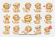 15 Bundle Watercolor The Lion King, an Animal Illustration by Morspective (Thumbnail 8 of 8)