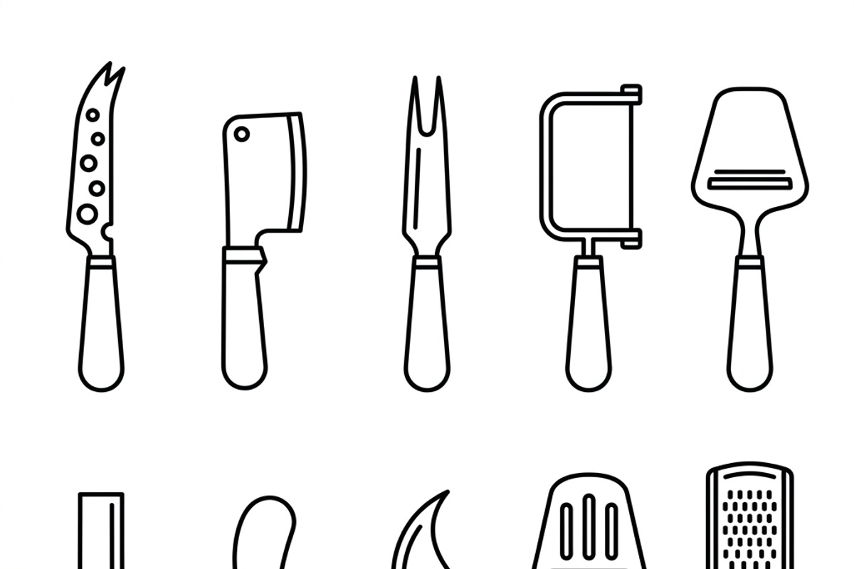 Bundles Set Cheese Brand Icons, an Outline Icon by adenpinkstore (Photo 6 of 13)