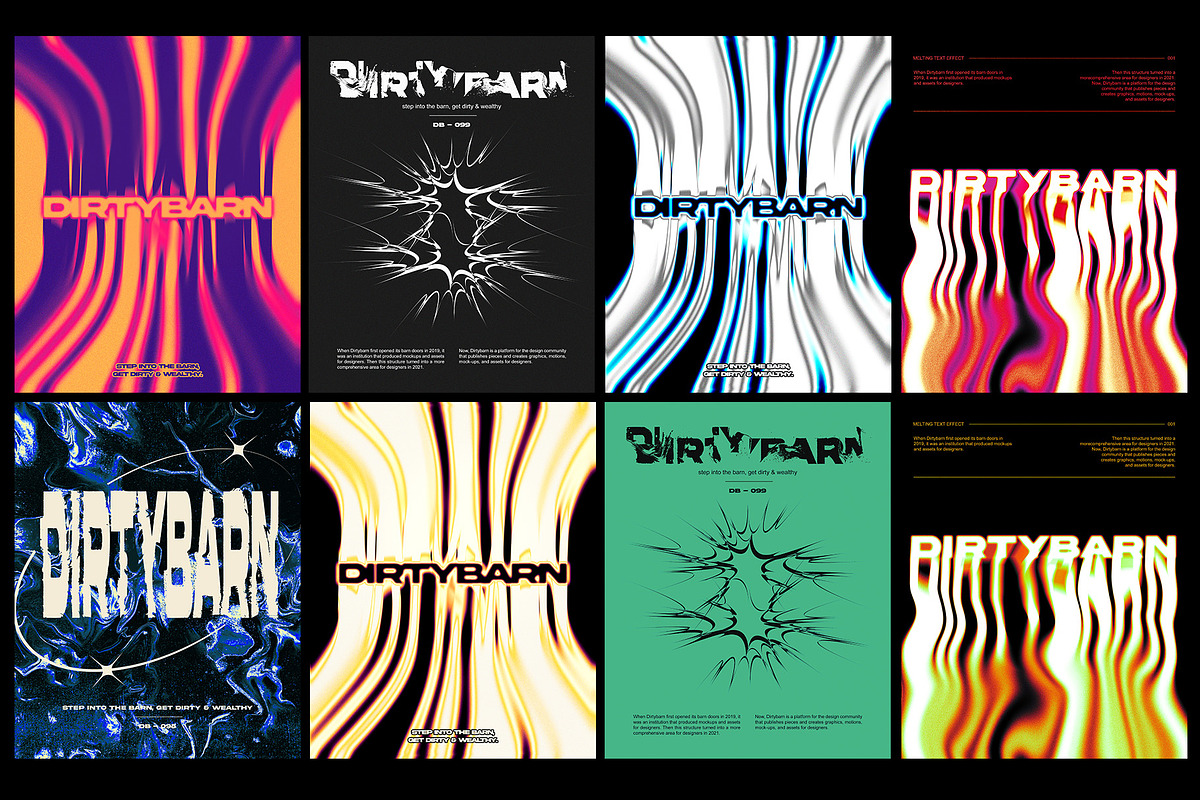 Comprehensive Text Effects Pack, a Templates & Theme by Dirtybarn (Photo 3 of 4)